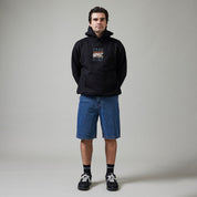 Pass~Port Workers Club Denim Short - Washed Dark Indigo / Maroon Stitch