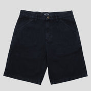 Pass~Port Workers Club Denim Short - Washed Black / Black Stitch