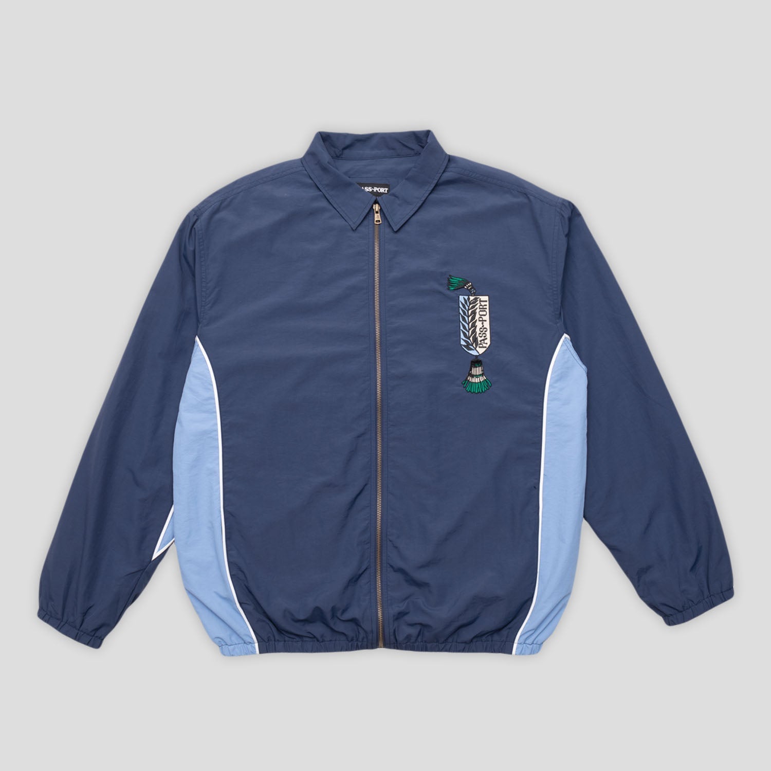 Pass~Port Tassle RPET Delivery Jacket - Navy / Light Blue