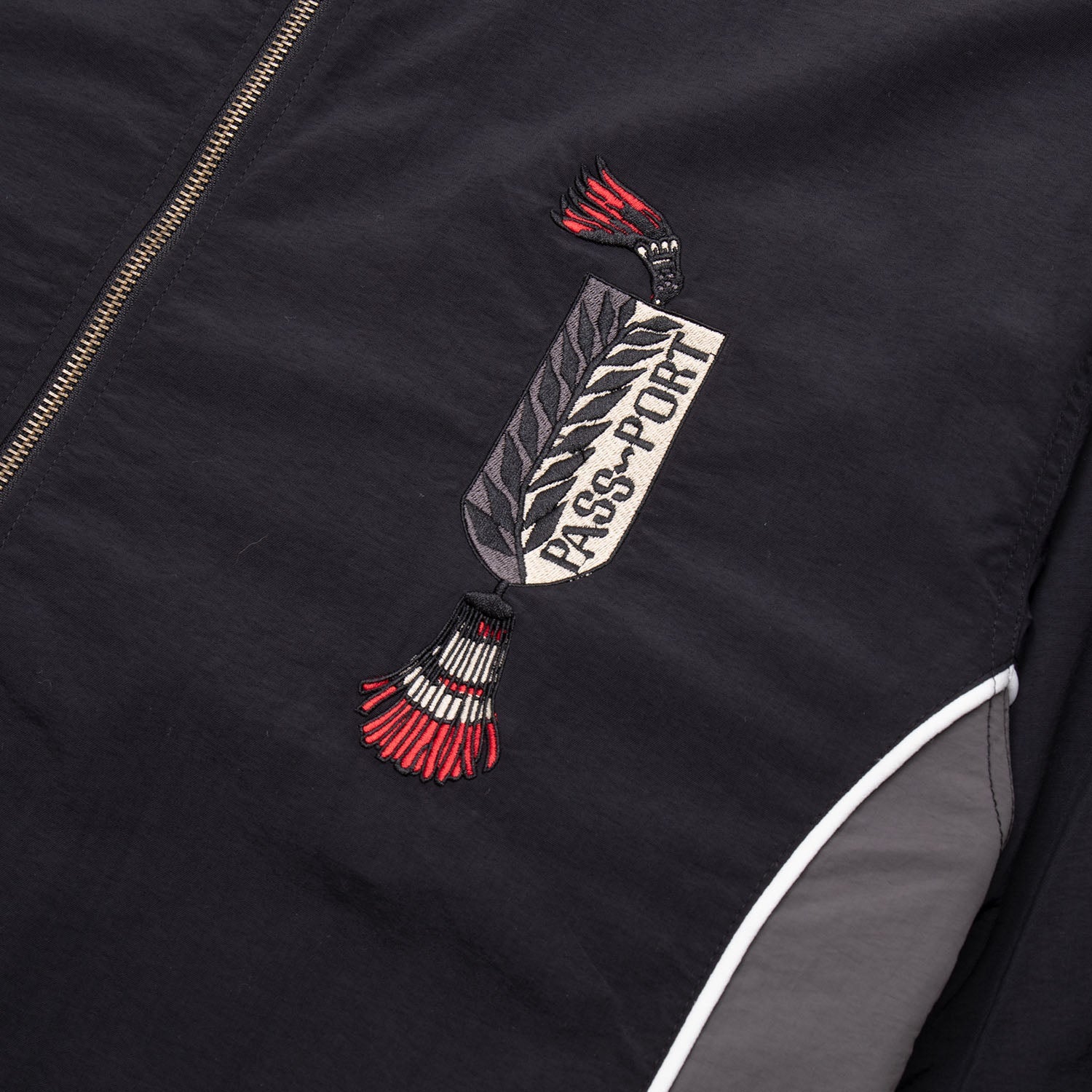 Pass~Port Tassle RPET Delivery Jacket - Black / Grey