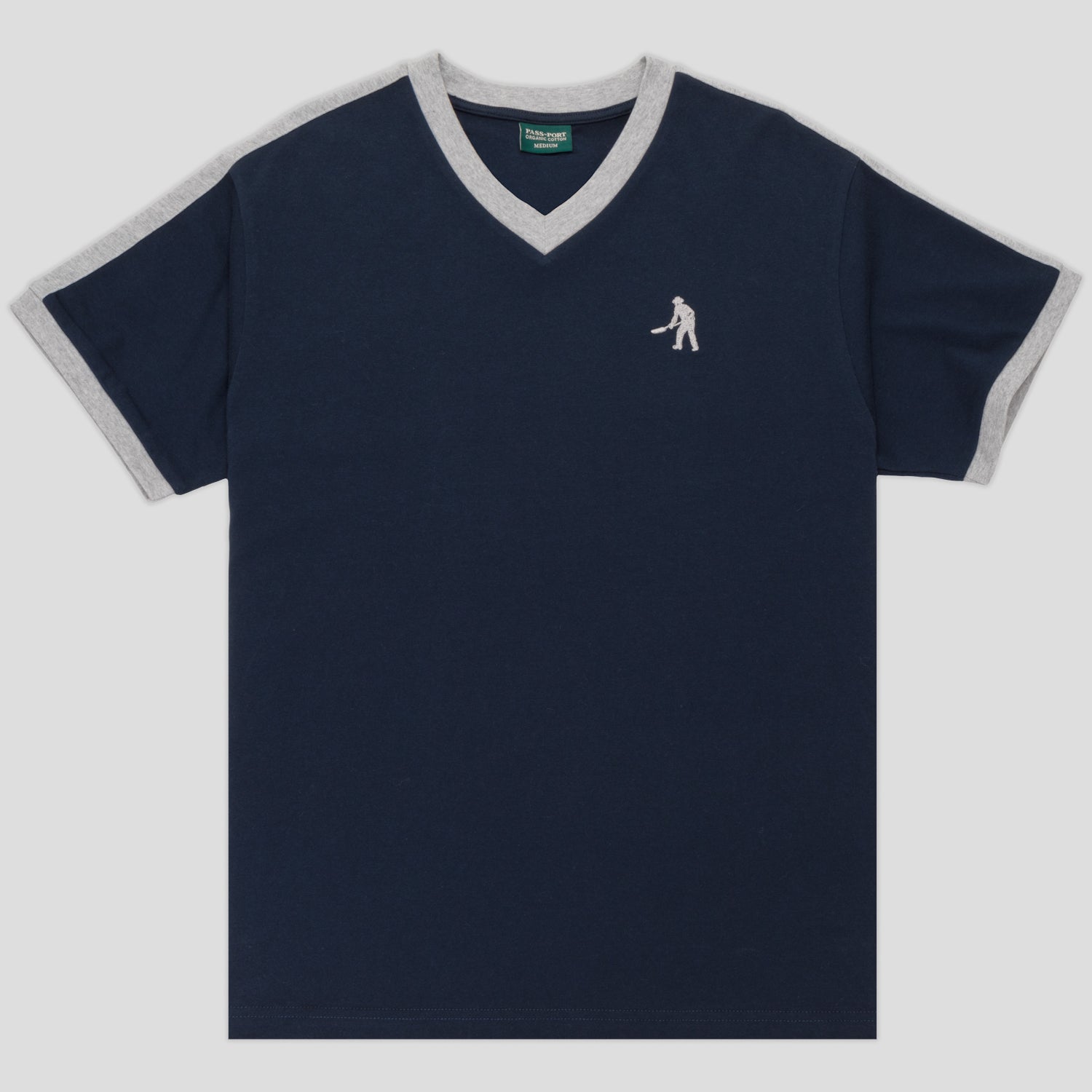 Pass~Port Workers Stripe Organic Cotton Jersey - Navy