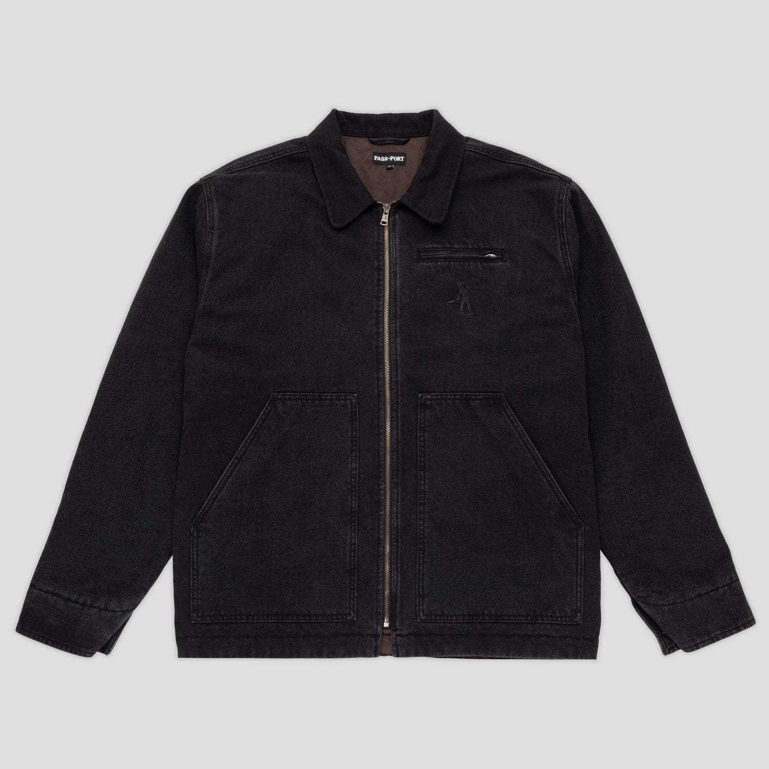 Pass~Port Recycled Denim Packers Jacket - Washed Black