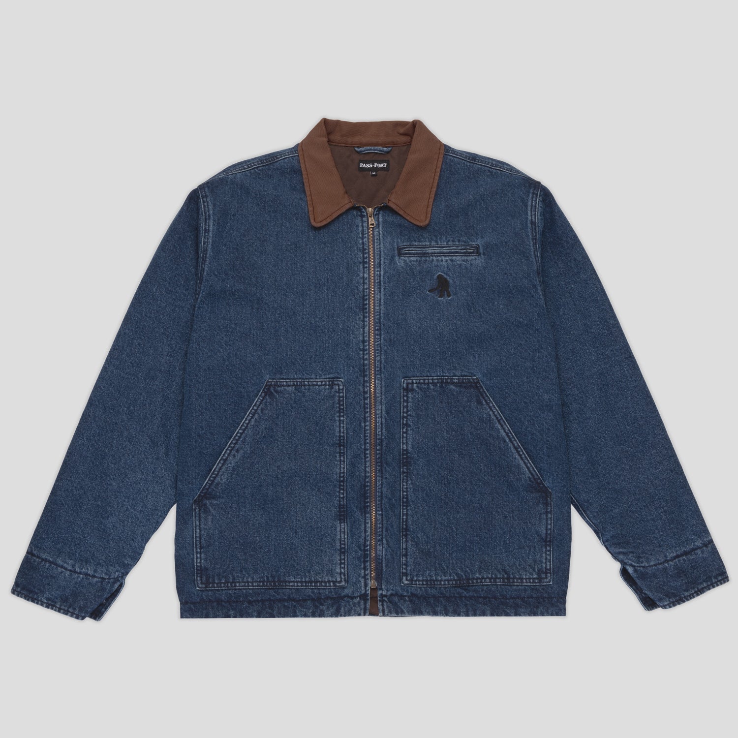 Pass~Port Recycled Denim Packers Jacket - Washed Dark Indigo