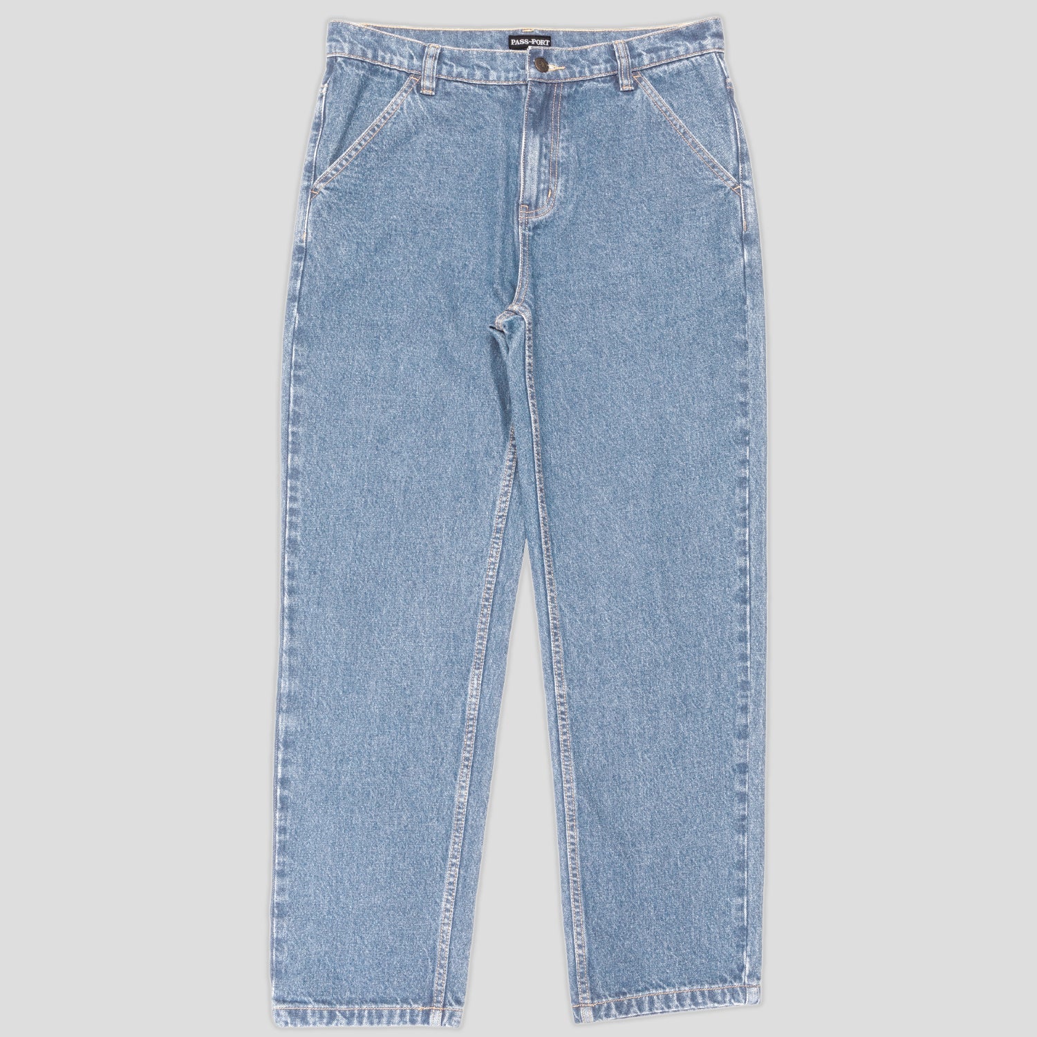 Pass~Port Workers Club Straight Leg Jean - Washed Light Indigo
