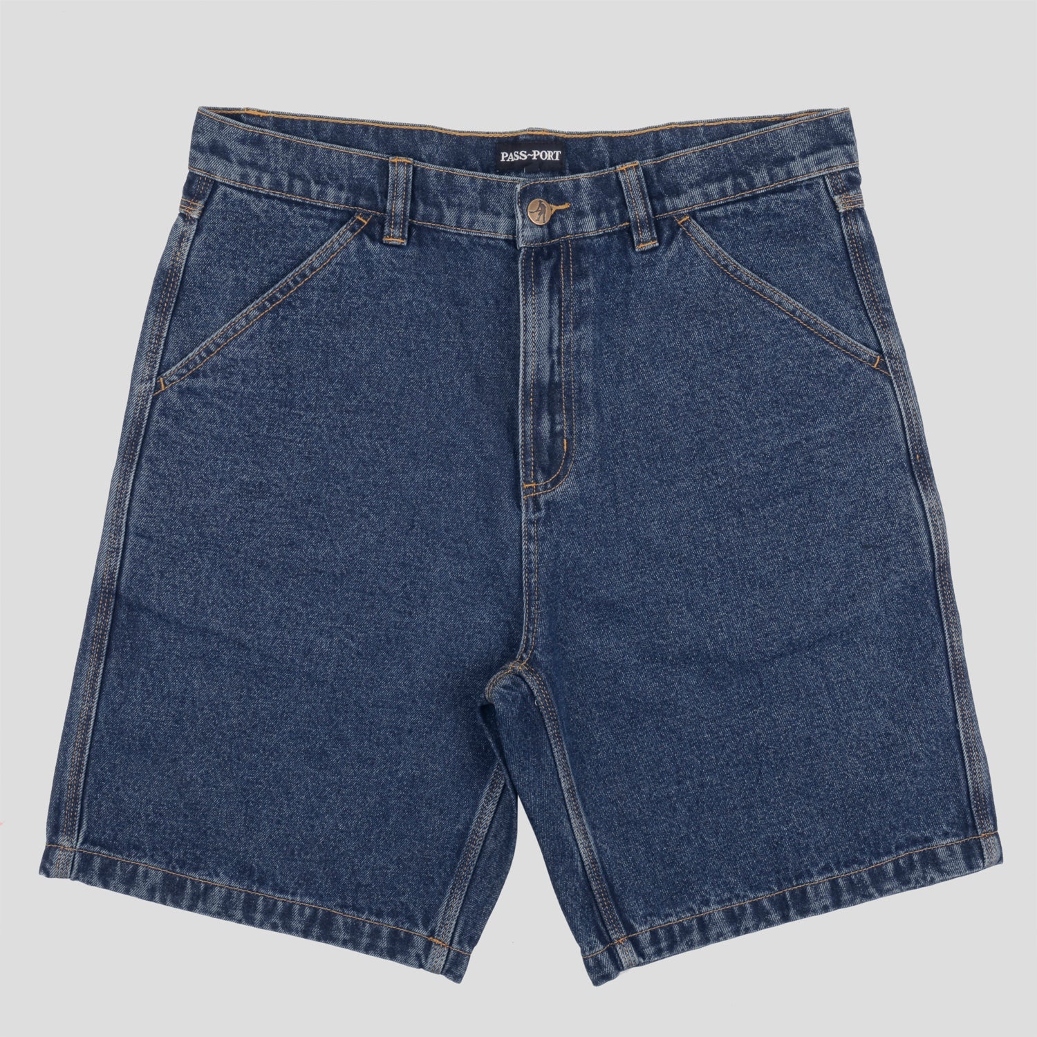 Pass~Port Workers Club Denim Short - Washed Dark Indigo