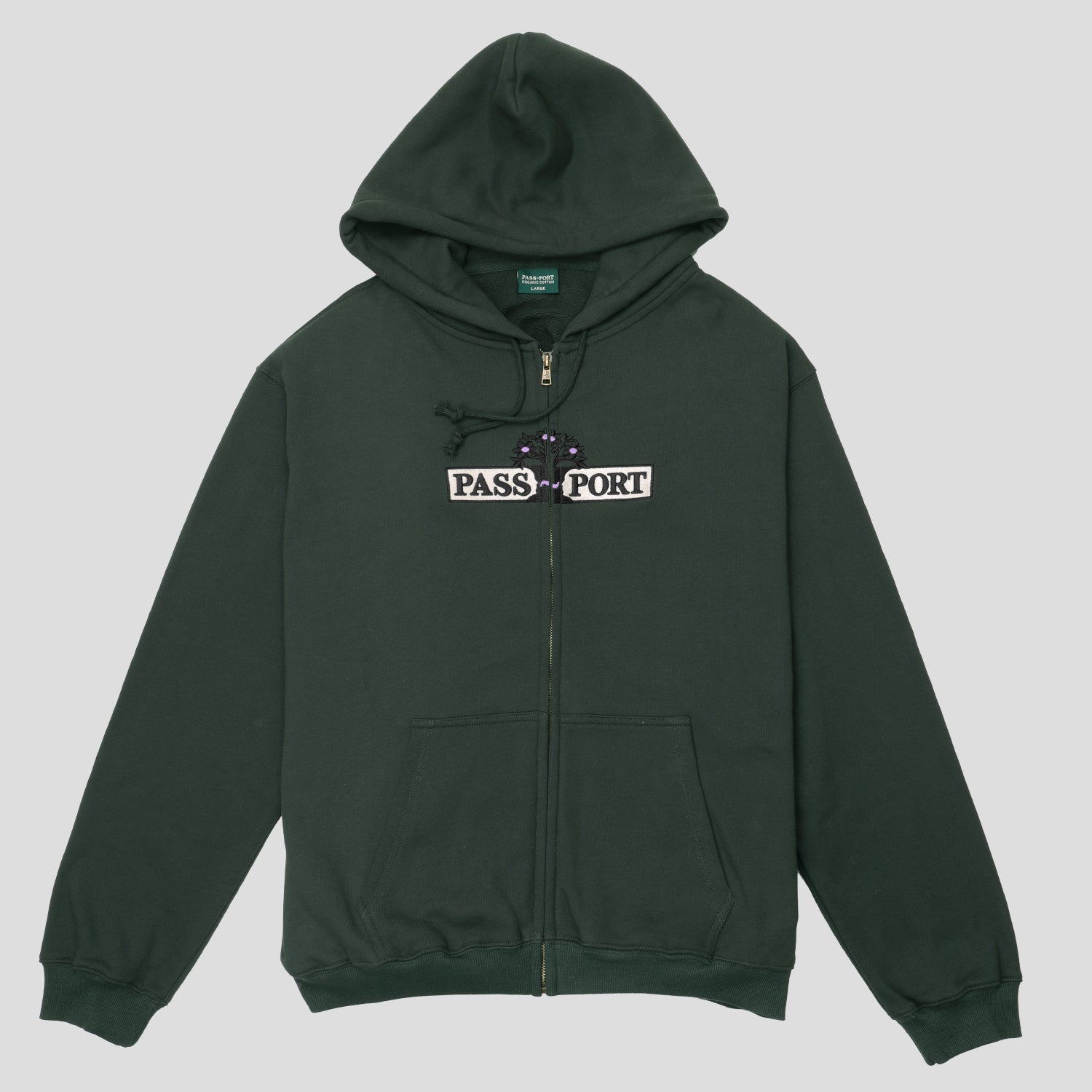 Pass~Port House Plant Organic Zip Hoodie - Gumnut Green