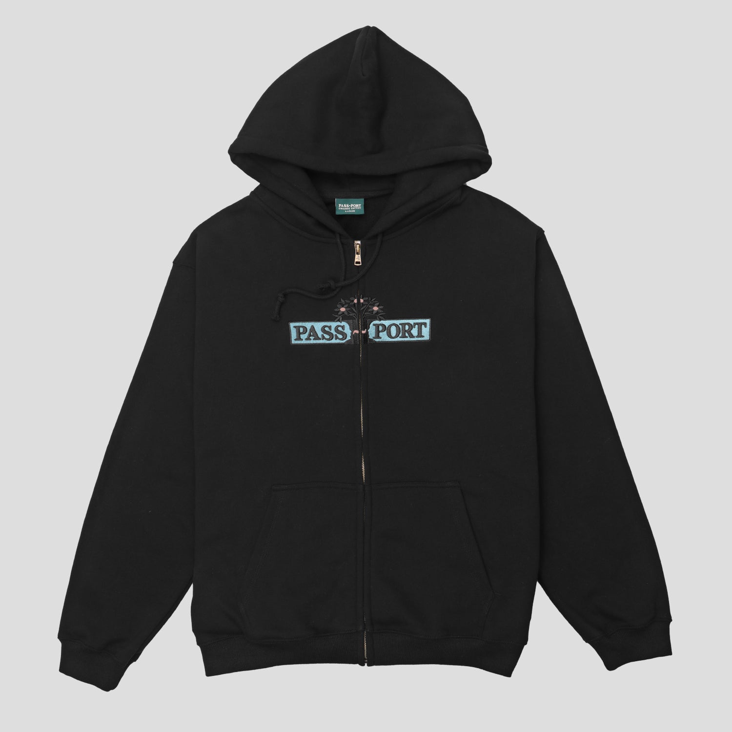 Pass~Port House Plant Organic Zip Hoodie - Black