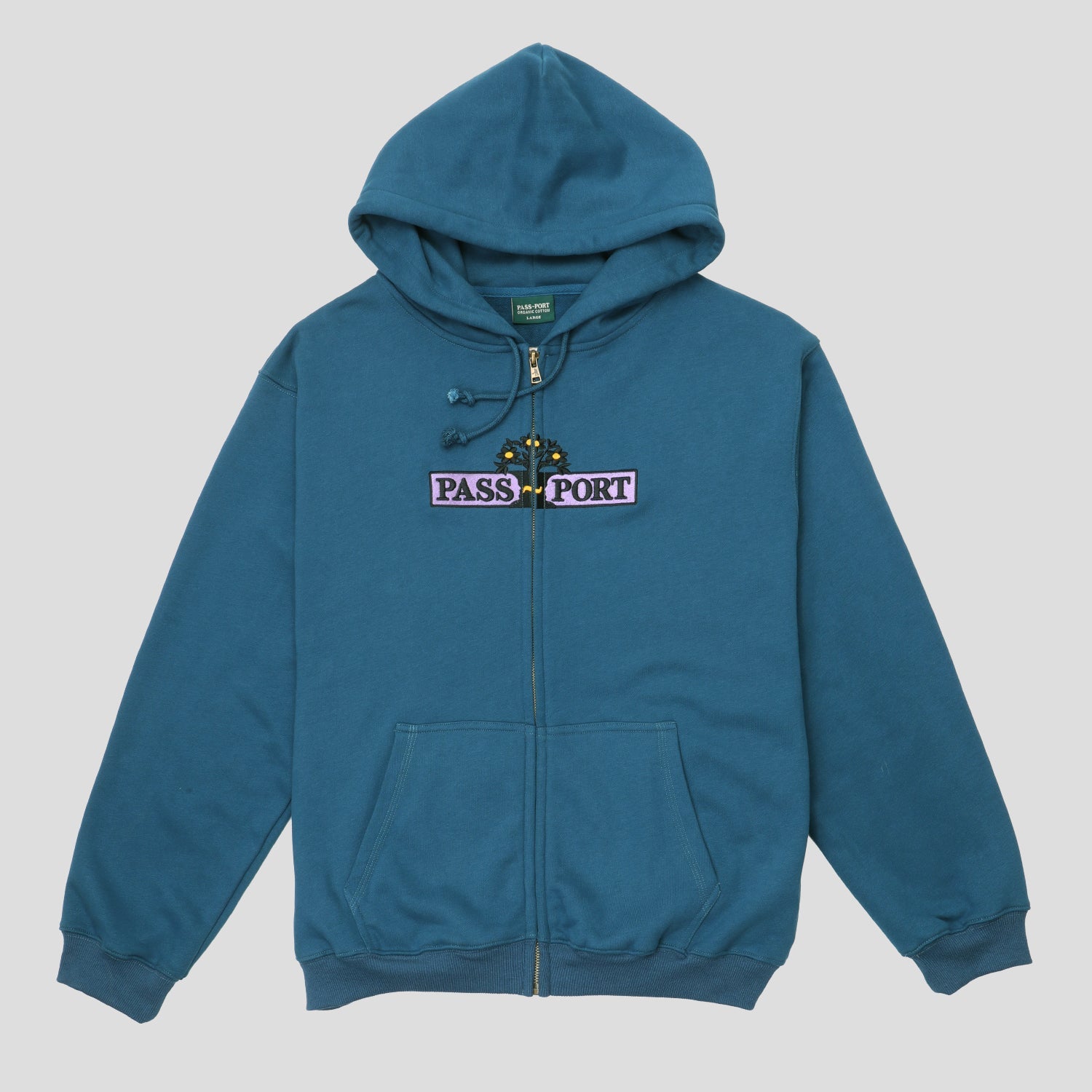 Pass~Port House Plant Organic Zip Hoodie - Teal