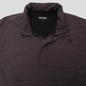 Pass~Port Pullover Lined Spray Jacket RPET - Dark Chocolate