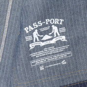 Pass~Port Long Con Striped Denim Packers Jacket - Dark Indigo