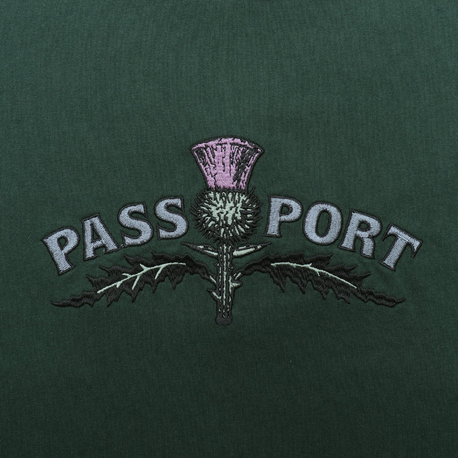 Thistle Embroidery Tee (Forest Green)