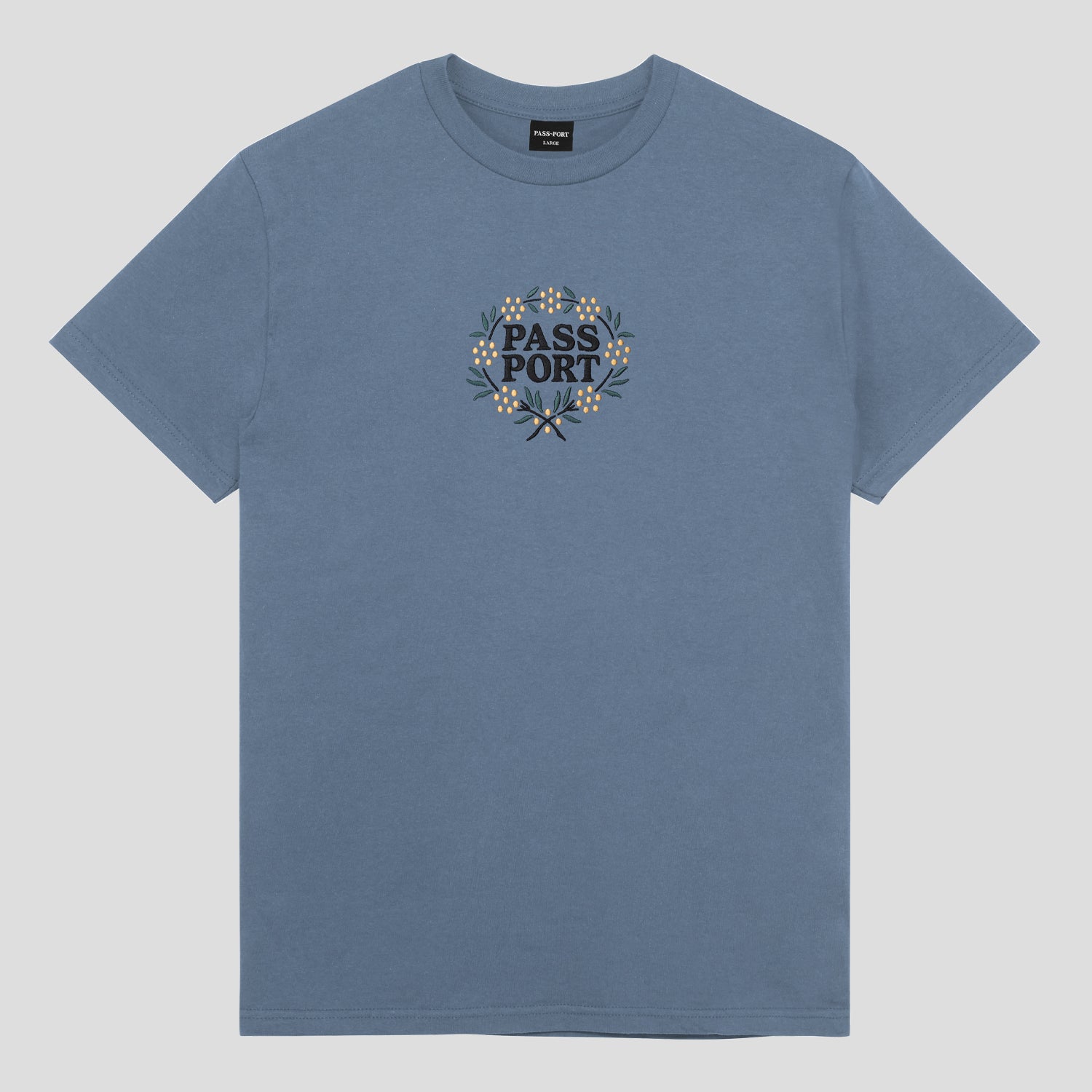 Pass~Port Wattle Tee - Stonewash Blue