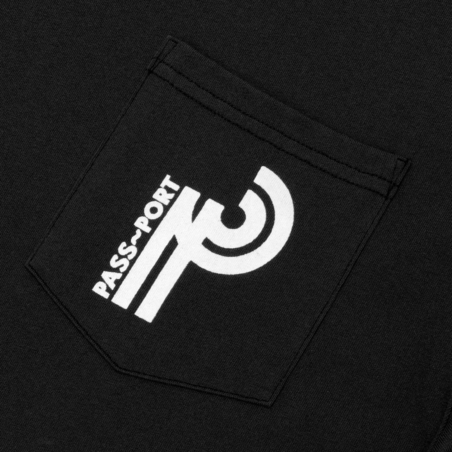 Pass~Port Long Con Long-sleeve Pocket Tee - Black