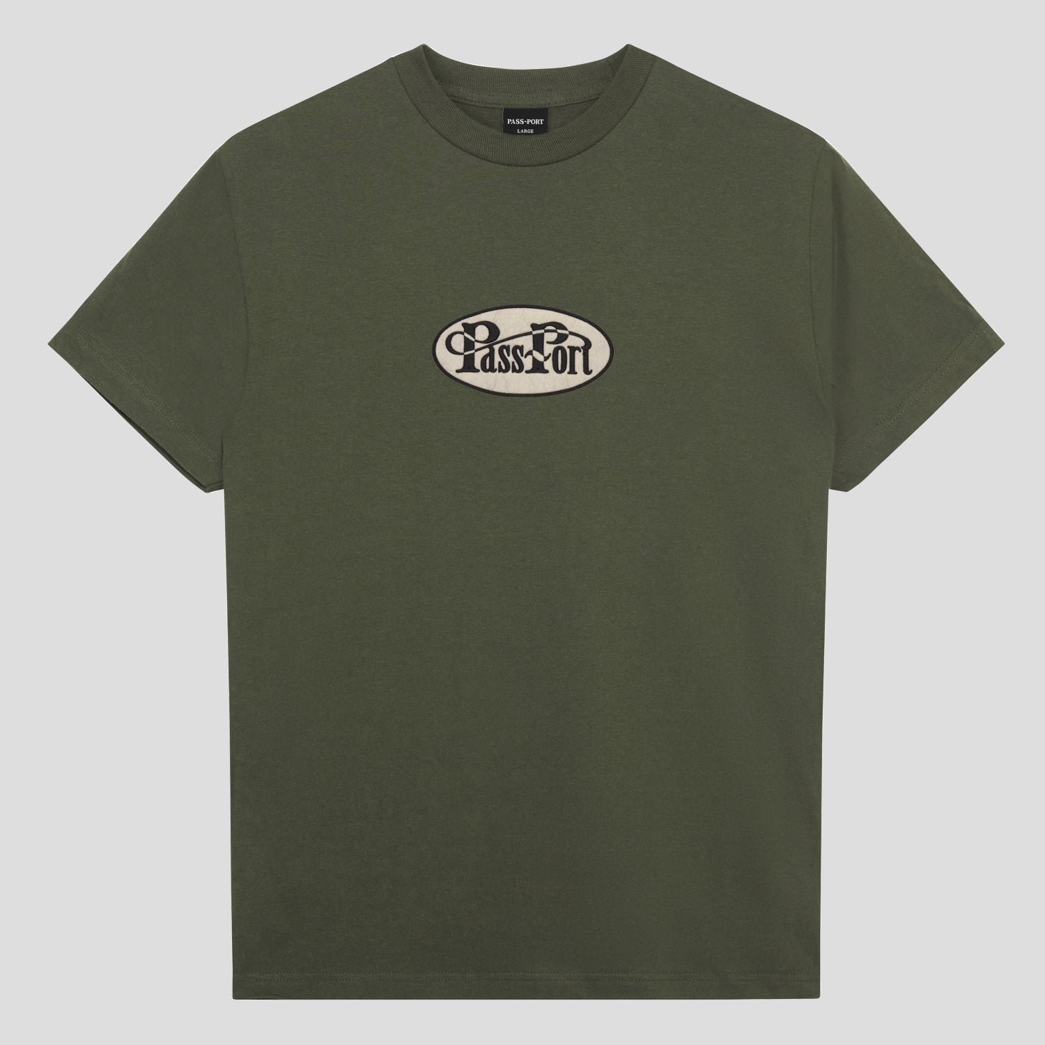 Whip Embroidery Tee (Military Green)