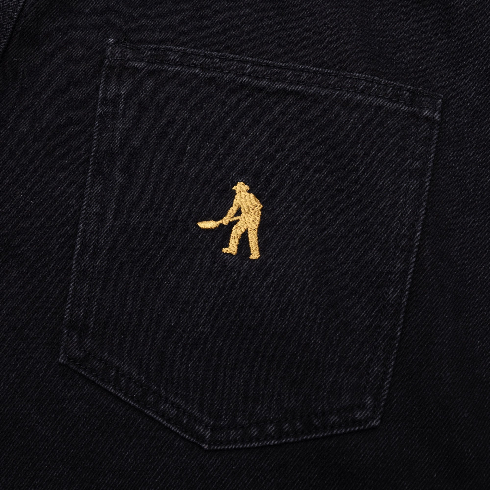 Pass~Port Workers Club Denim Short - Washed Black