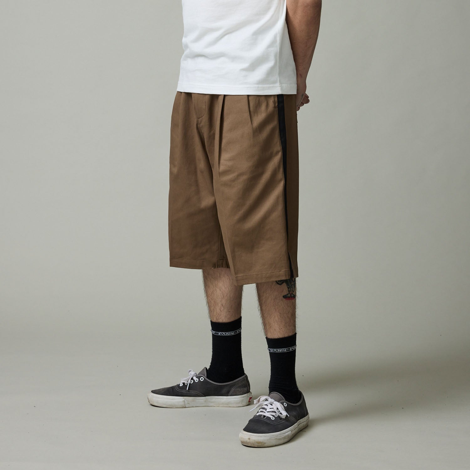 Pass~Port Leagues Club Striped Short - Taupe / Black