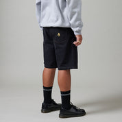 Pass~Port Workers Club Denim Short - Washed Black / Black Stitch