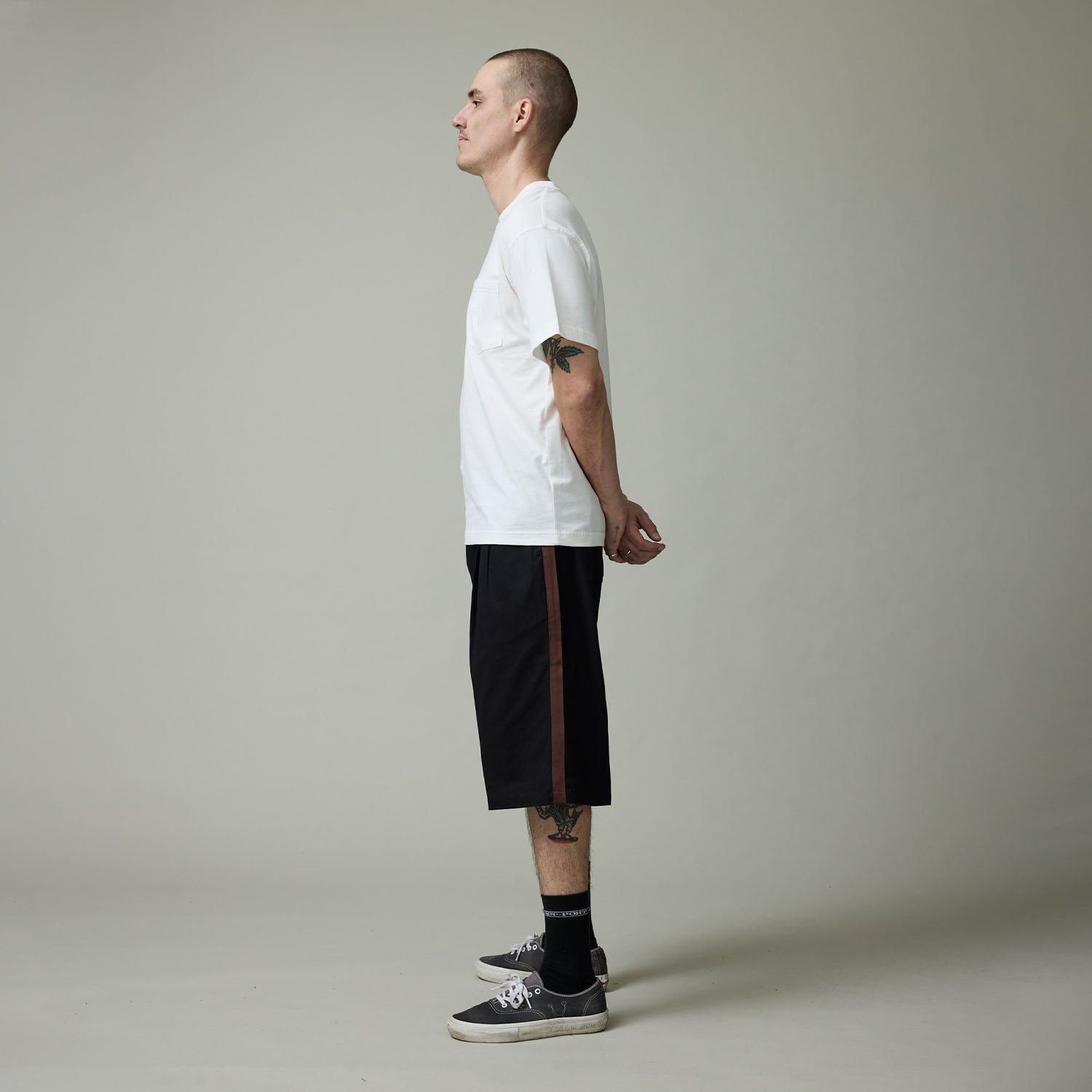 Pass~Port Leagues Club Striped Short - Black / Brown