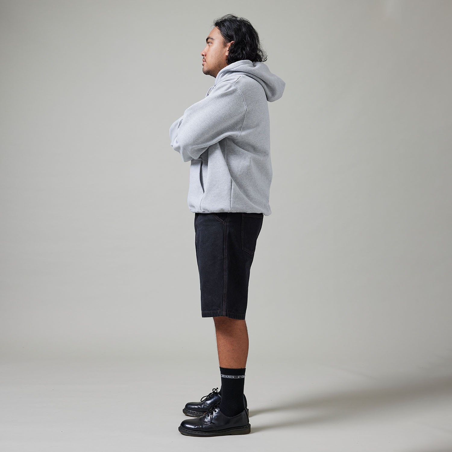 Pass~Port Workers Club Denim Short - Washed Black / Black Stitch