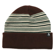 Pass~Port Striped Organic Knit Beanie - Choc