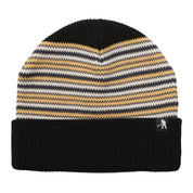 Pass~Port Striped Organic Knit Beanie - Black