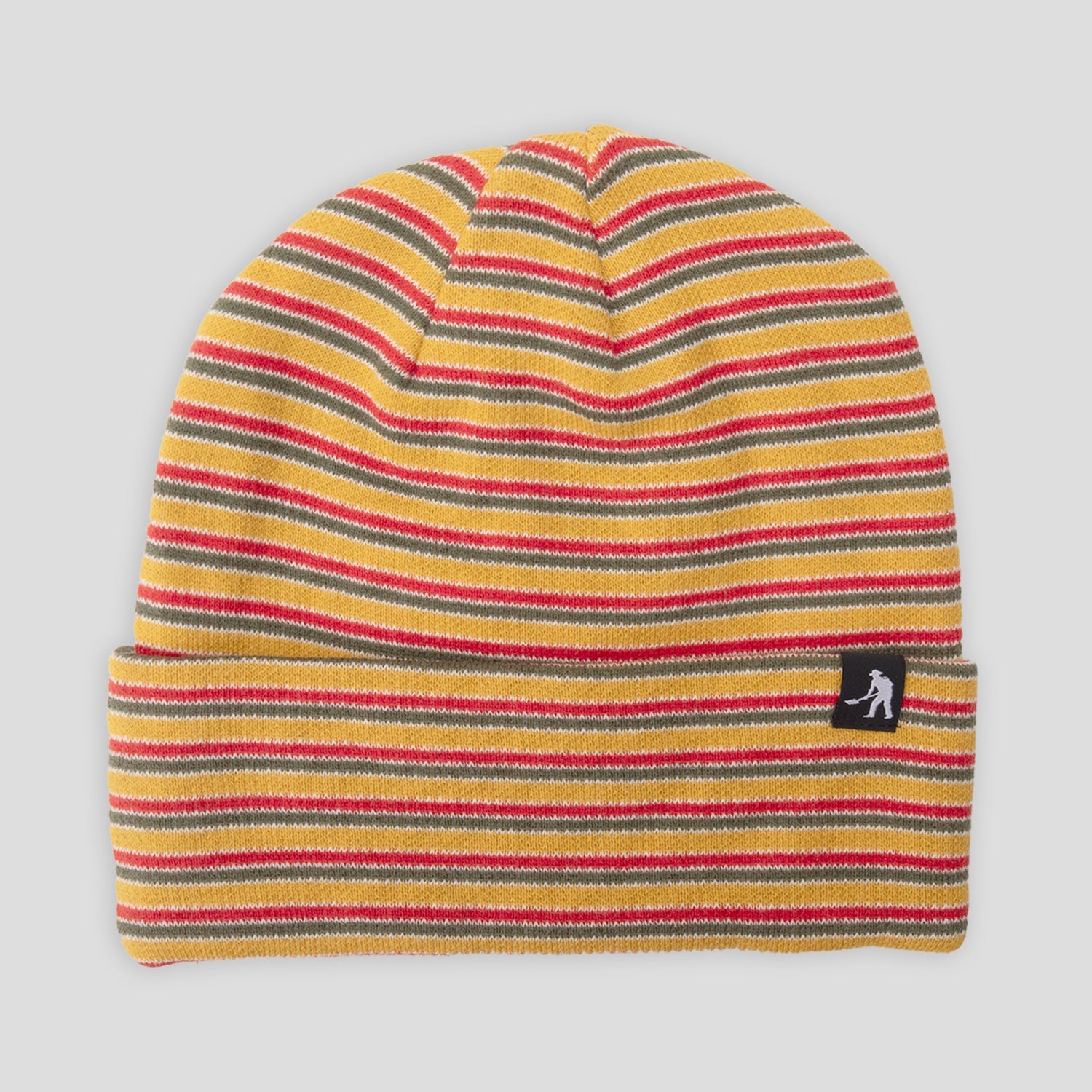 Pass~Port Organic Cotton Stripe Knit Beanie - Mustard Multi