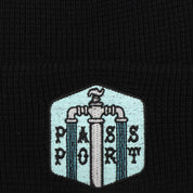 Pass~Port Water Supply Waffle Beanie - Black
