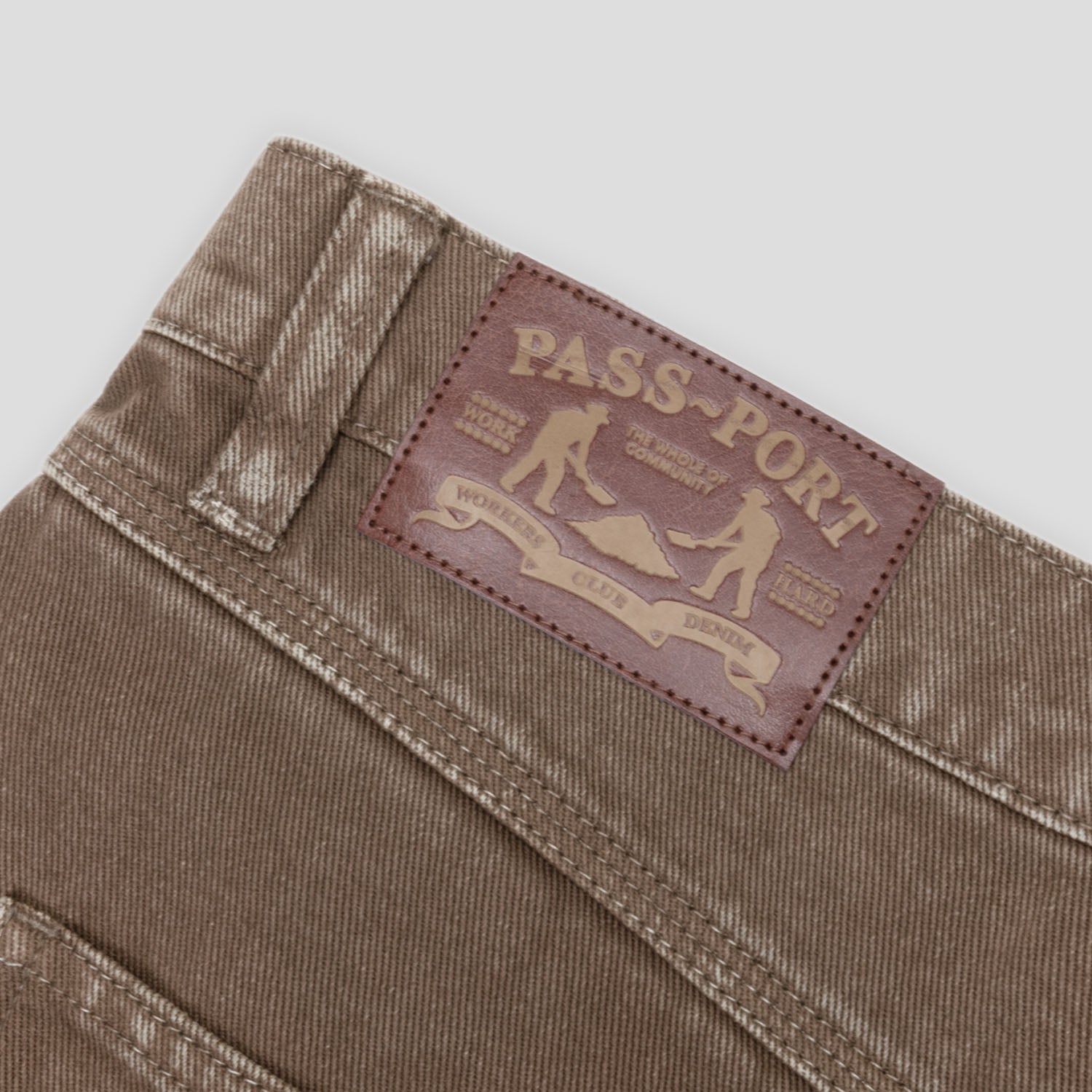 Pass~Port Quandong Workers Club Denim Jean - Washed Brown