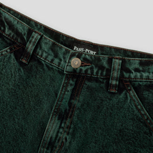 Pass~Port Workers Club Denim Jean - Dark Green Over-Dye