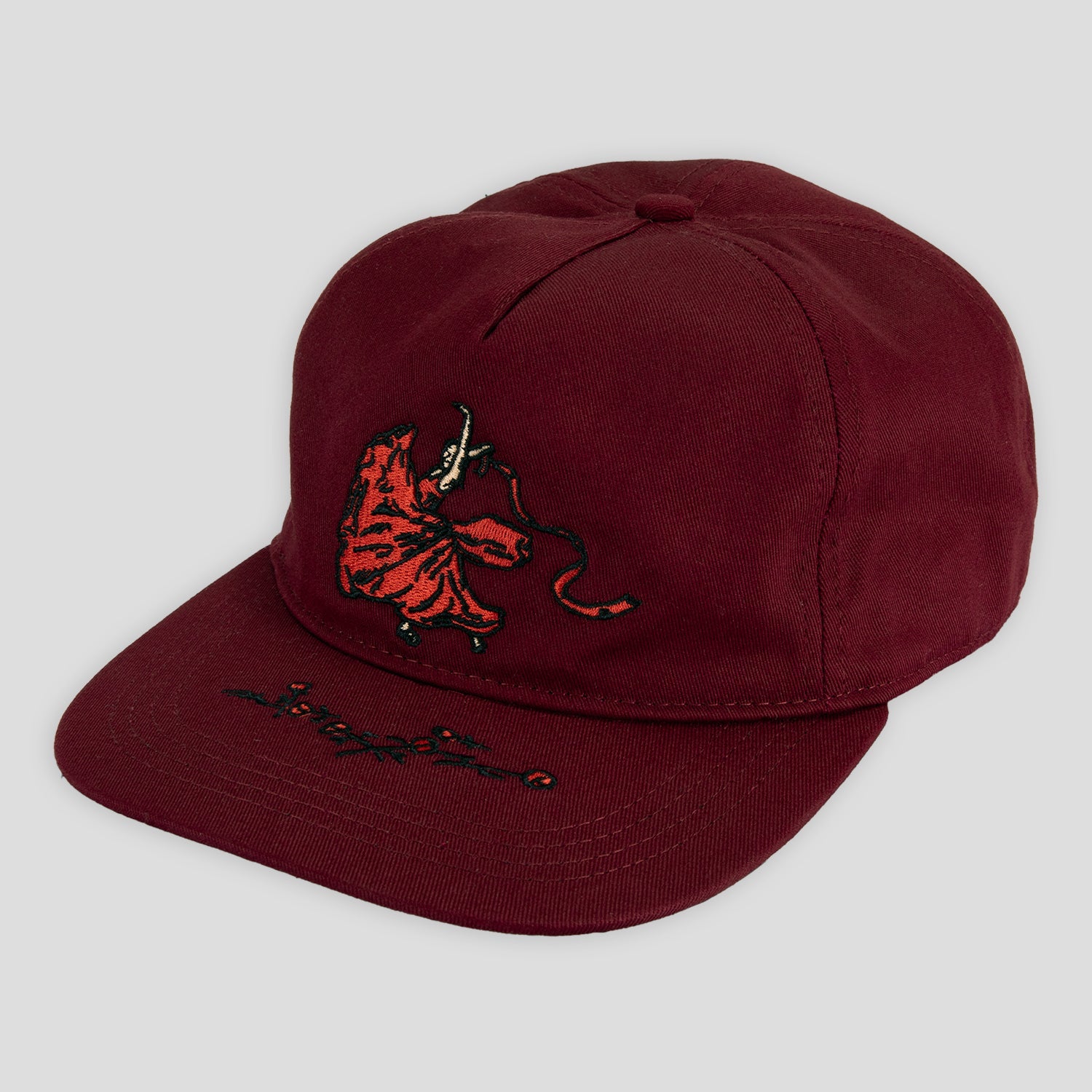 Pass~Port Red Flag Workers Cap - Maroon