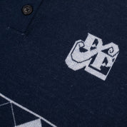 Pass~Port Tilde Stamp Knit Polo - Navy