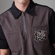 Pass~Port Glyph Packers 1/4 Zip Shirt - Black
