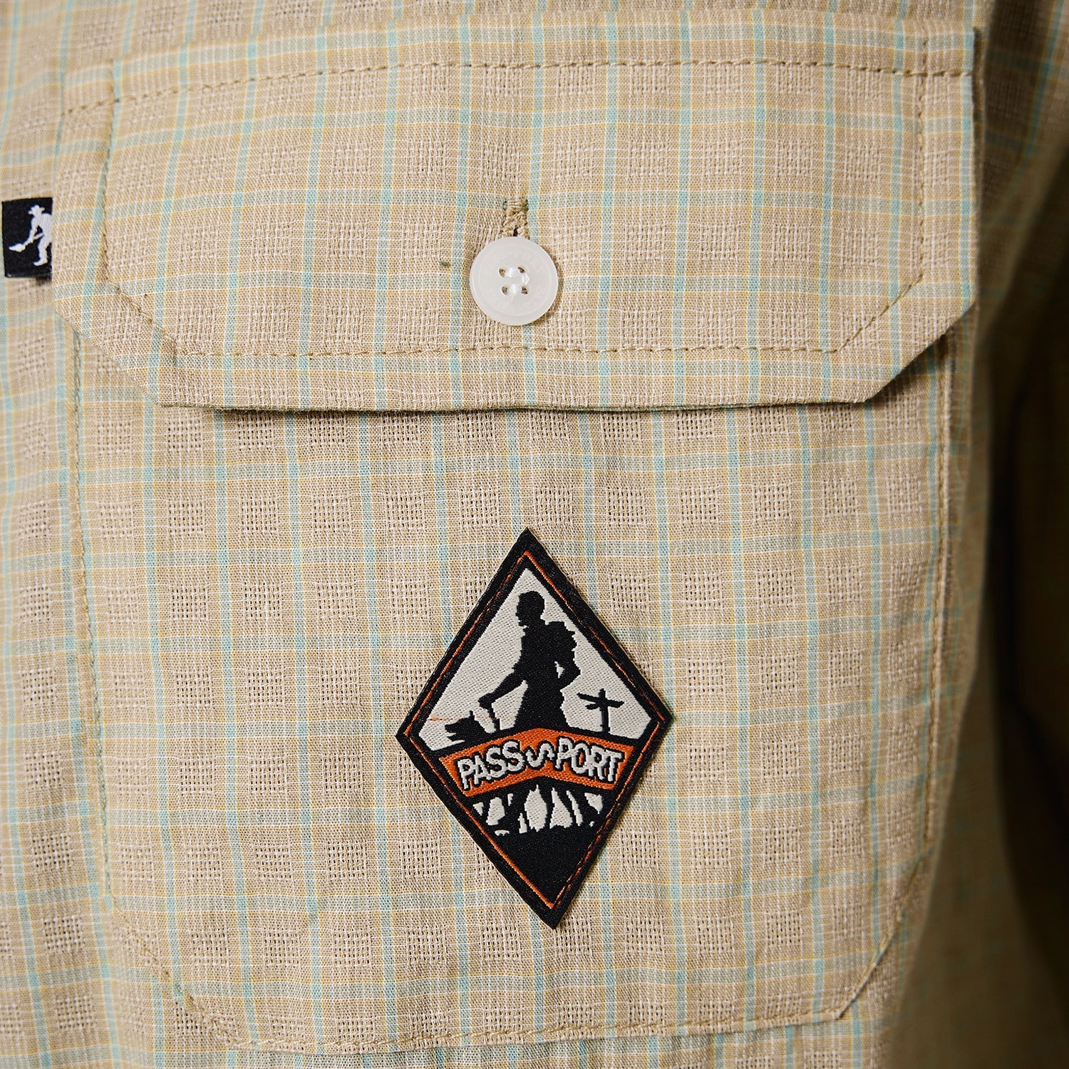 Pass~Port Wanderer Workers Long Sleeve Shirt - Khaki