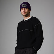 Pass~Port Overlocked Organic Knit Sweater - Black