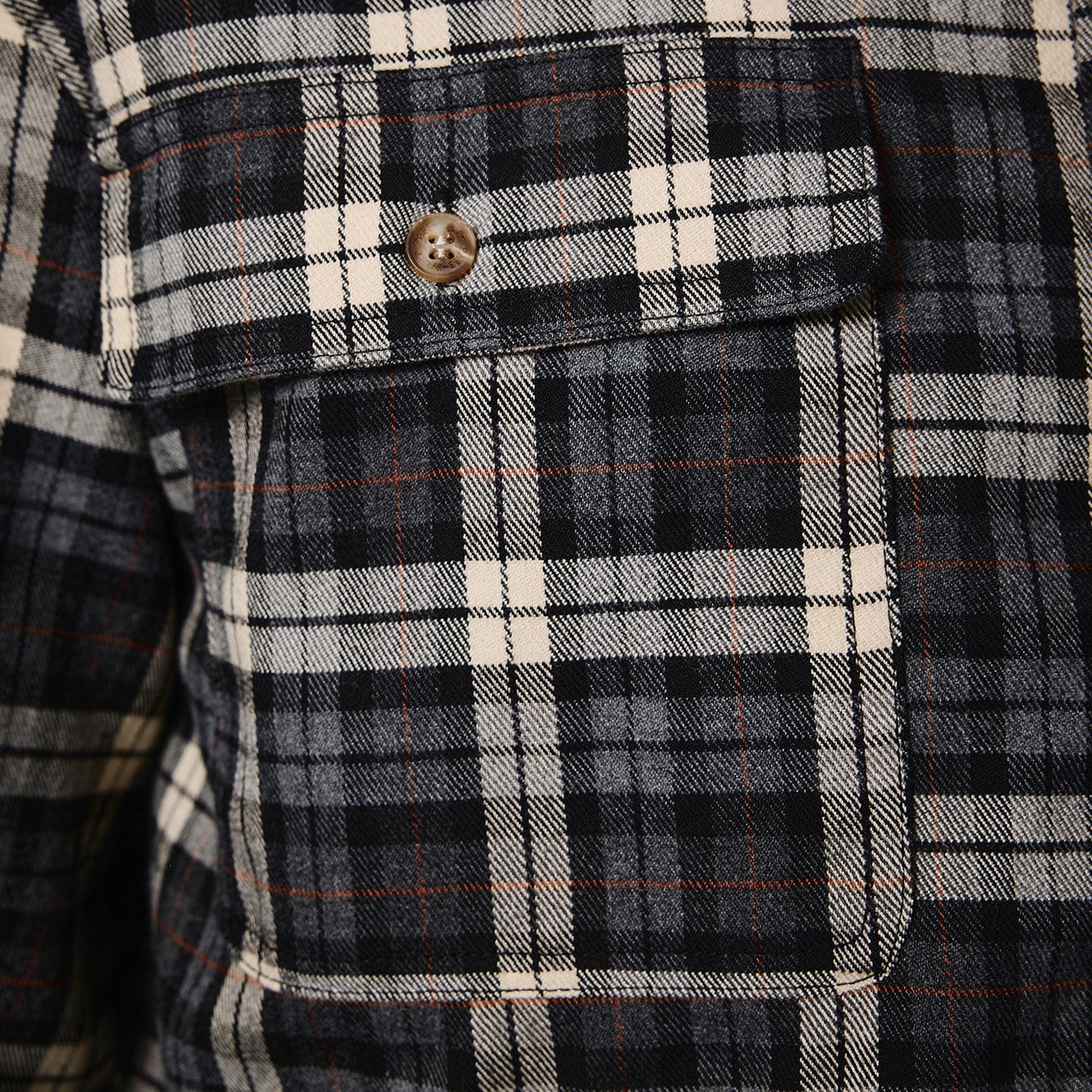 Pass~Port Wanderer Flannel Vineyard Shirt - Black