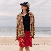 Pass~Port Wanderer Flannel Vineyard Shirt - Caramel