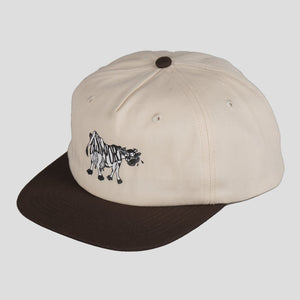 Crying Cow 5 Panel Cap (Off-White/Choc)