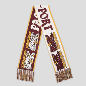 Pass~Port Antler Scarf - Maroon / Gold