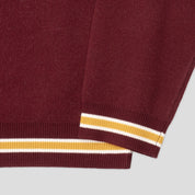 Pass~Port Antler Knit Sweater - Maroon / Cream