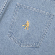 Pass~Port Workers Club Jean Short - Faded Washed Light Indigo