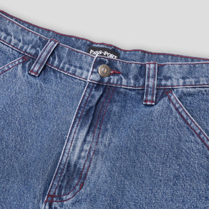 Pass~Port Workers Club Denim Short - Washed Dark Indigo