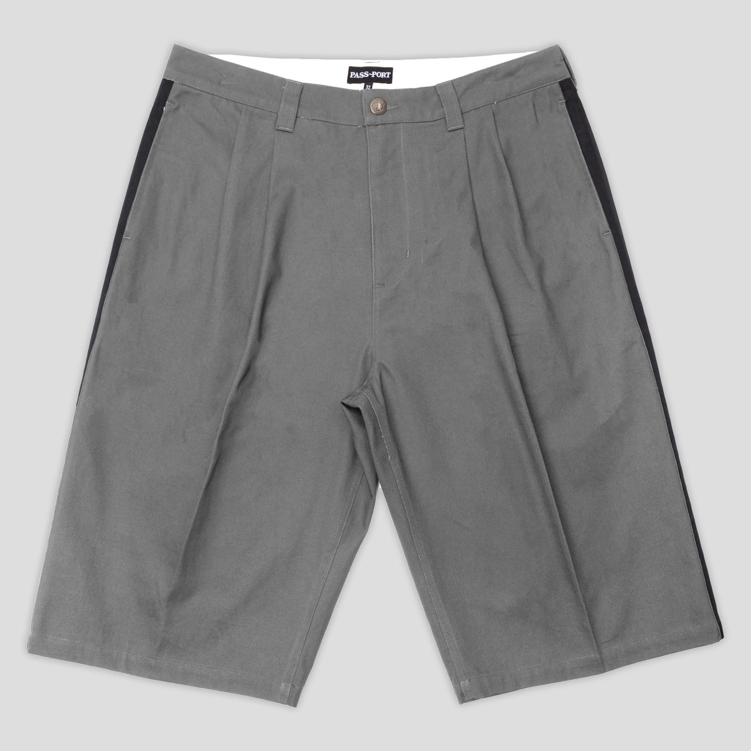 Pass~Port Leagues Club Striped Short - Grey / Black