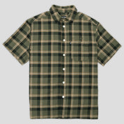Pass~Port Stem Workers Check Shirt Short-Sleeve - Moss