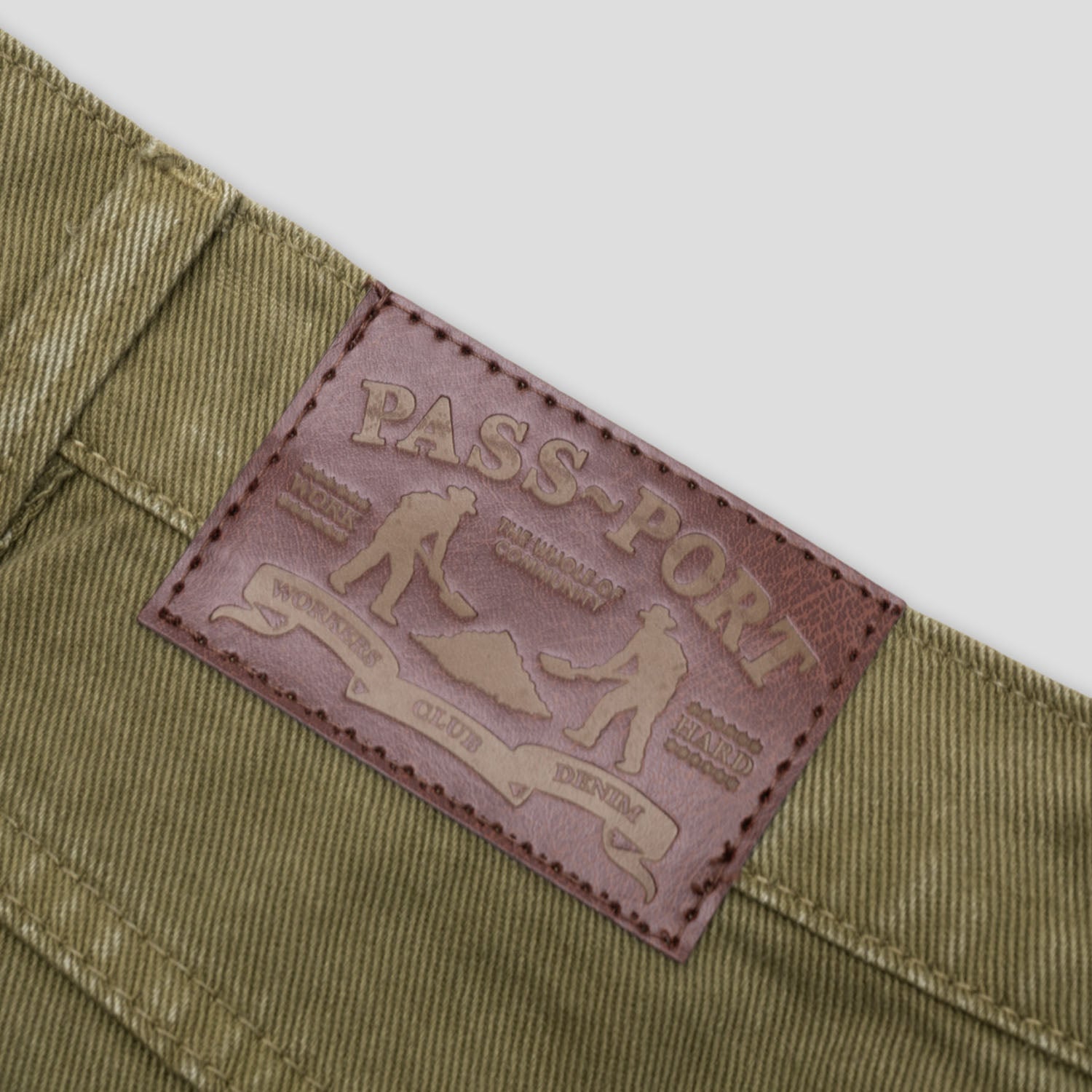 Pass~Port Workers Club Jean Short - Olive