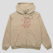 Pass~Port Cowpoke Organic Fleece Zip Hoodie - Khaki