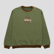 Pass~Port Frog Lure Organic Fleece Sweater - Dark Olive