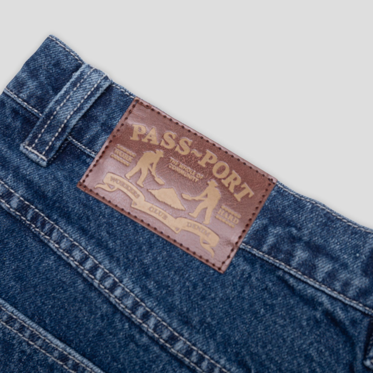 Pass~Port Workers Club Jean Pant - Faded Washed Dark Indigo