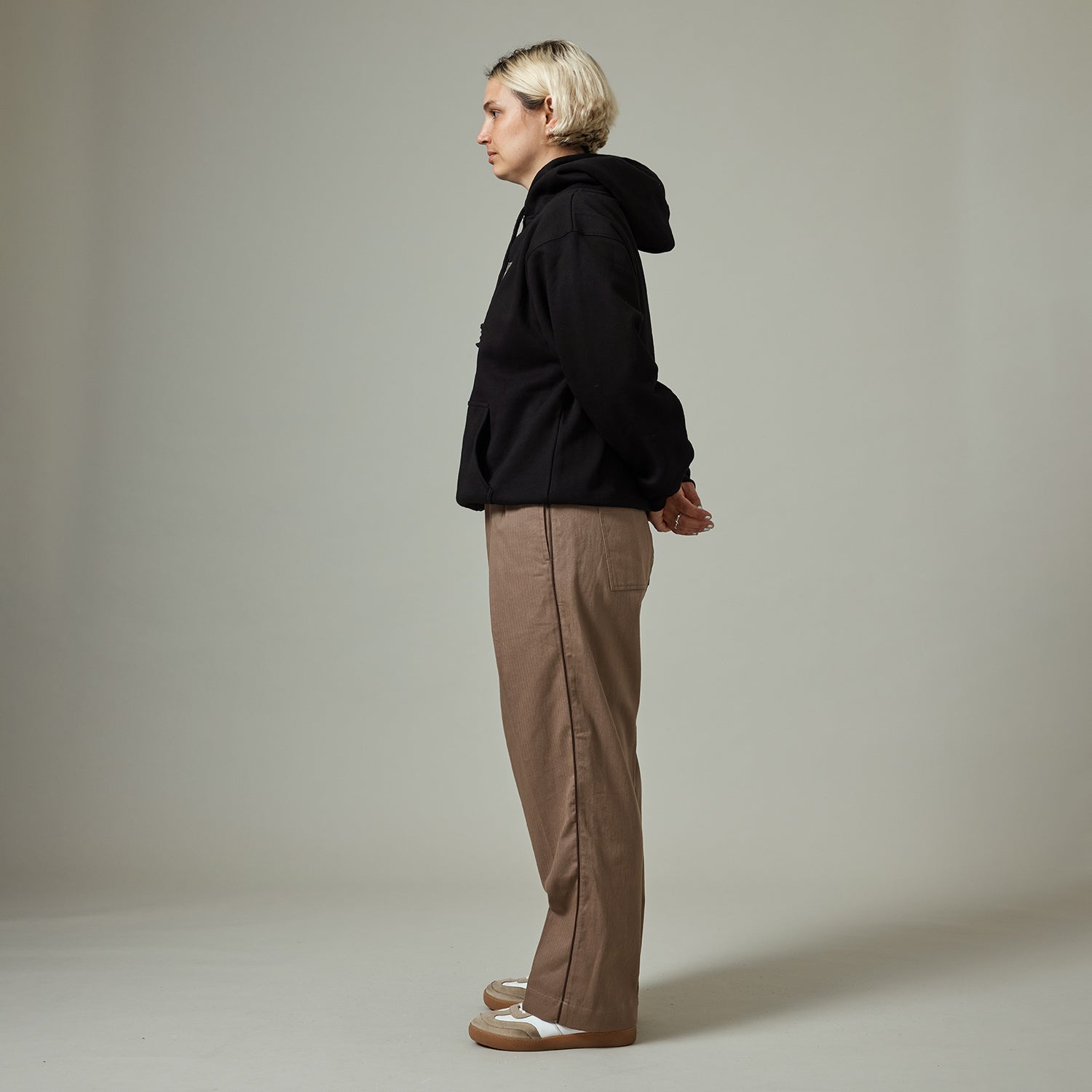 Pass~Port Herringbone Leagues Club Side Stripe Pant - Light Brown / Choc Stripe