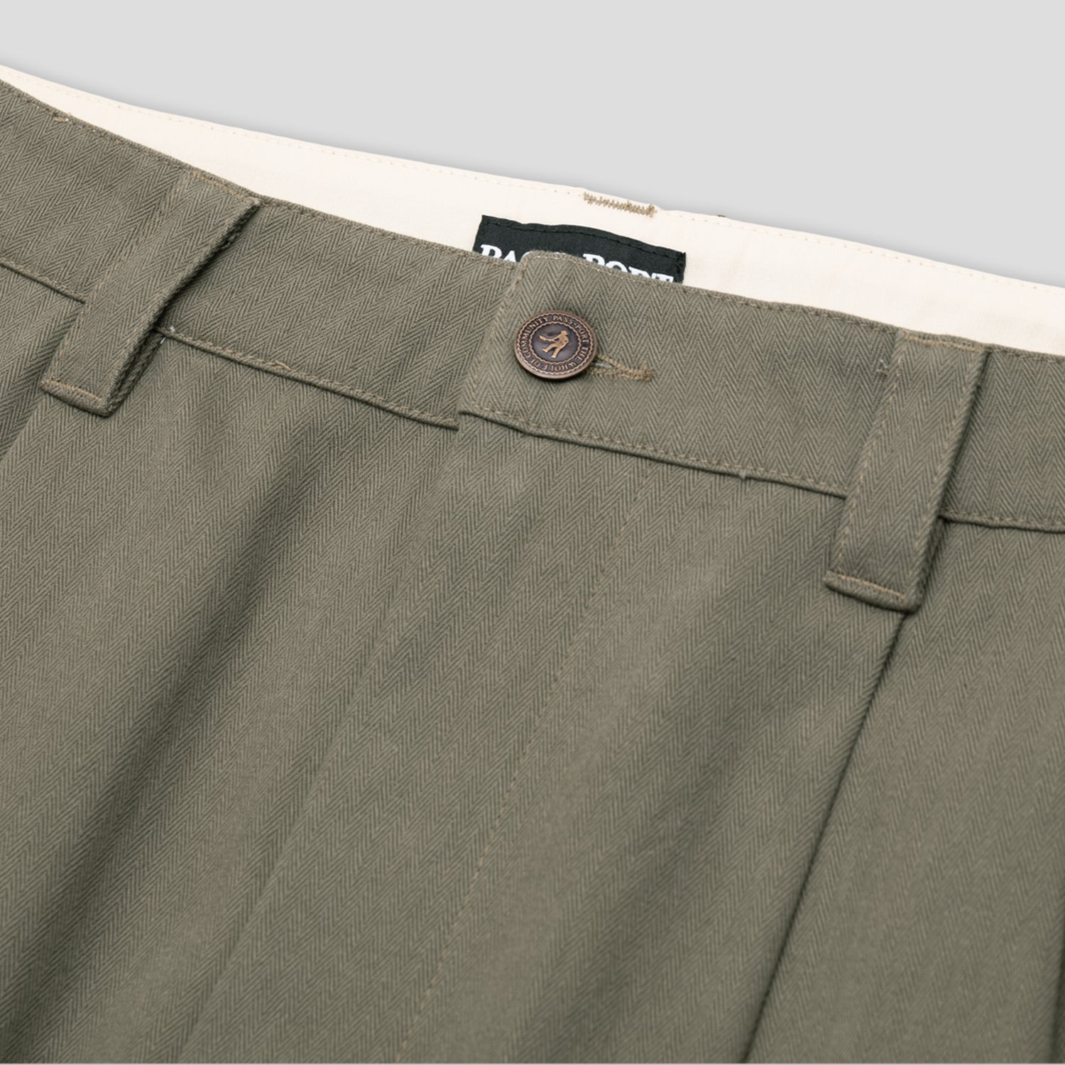 Pass~Port Herringbone Leagues Club Pant - Olive