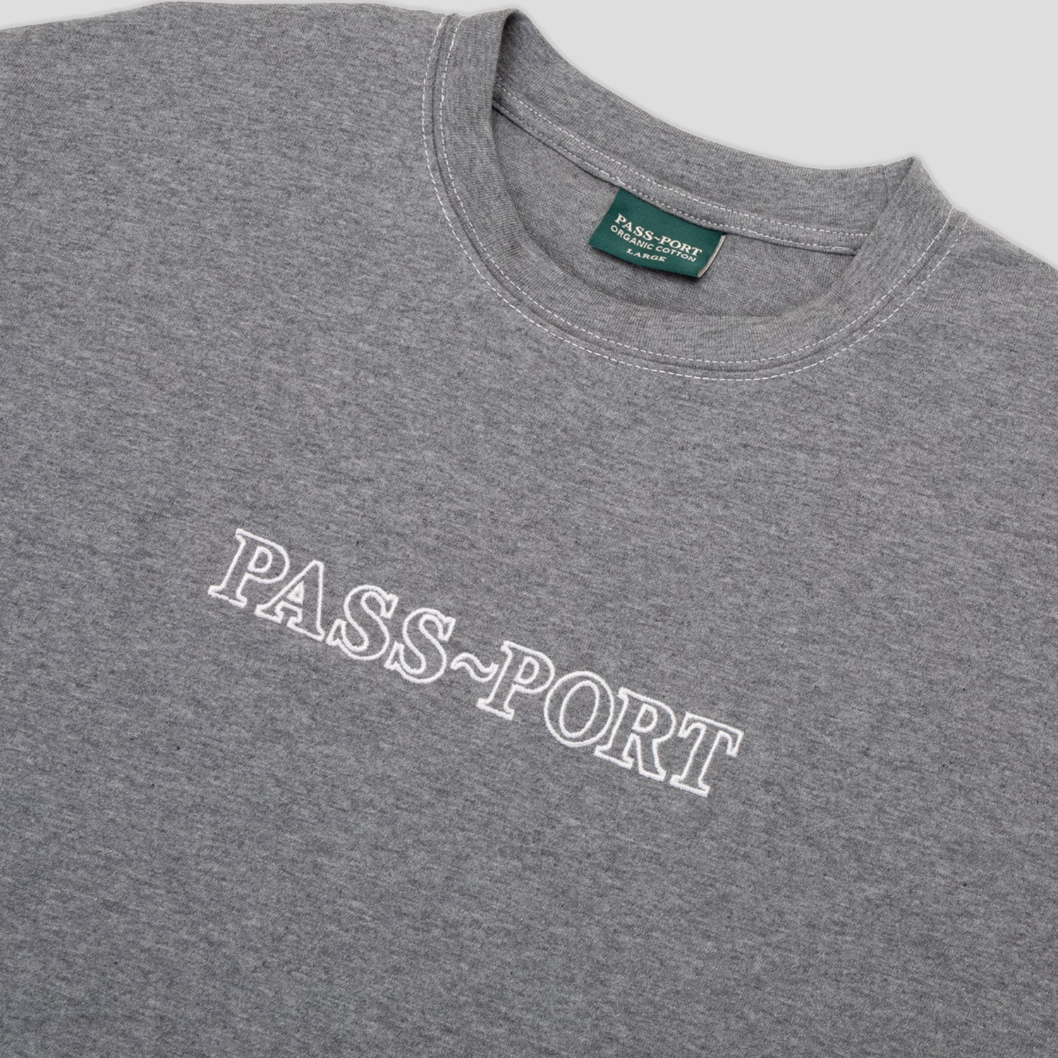 Pass~Port Official Organic Cotton Tee - Heather Grey